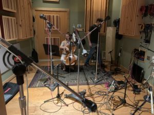 Cellist Rosanna Butterfield at Wright Way recording studio